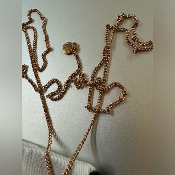 Marc by Marc Jacobs NWT Rose Gold Pendant Bar Tag Chain Long Necklace - Picture 9 of 13